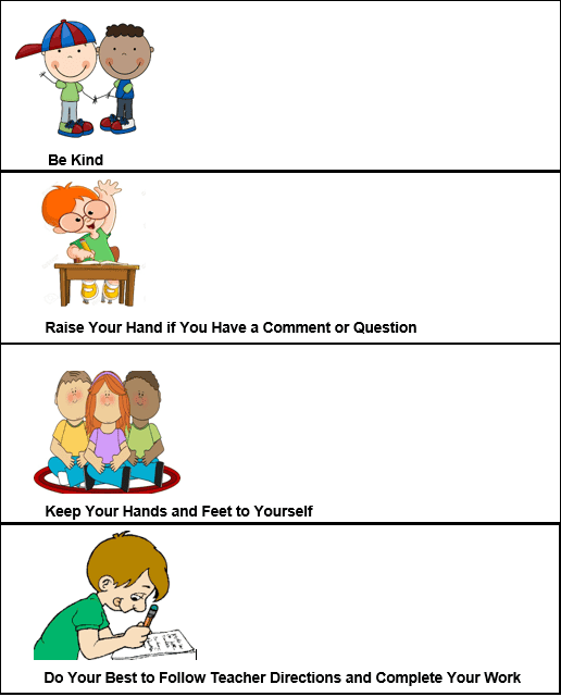 printable visuals for classroom rules