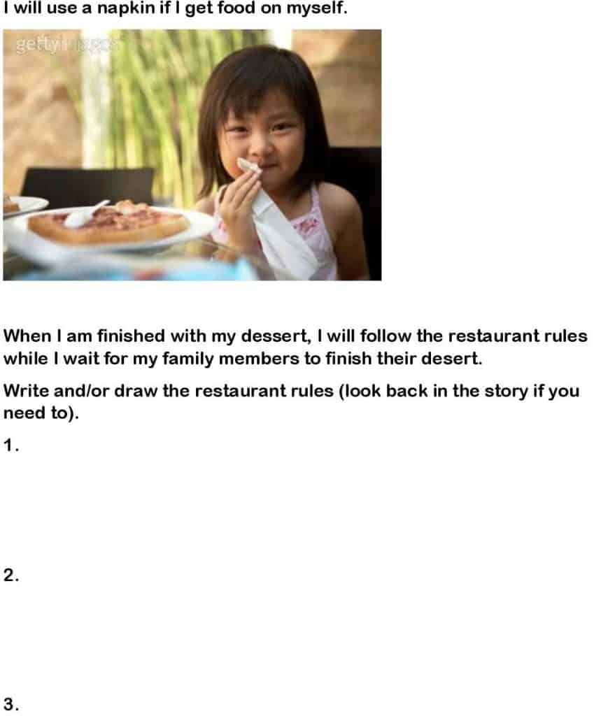 An Interactive Story to Teach Kids About Restaurant Behavior