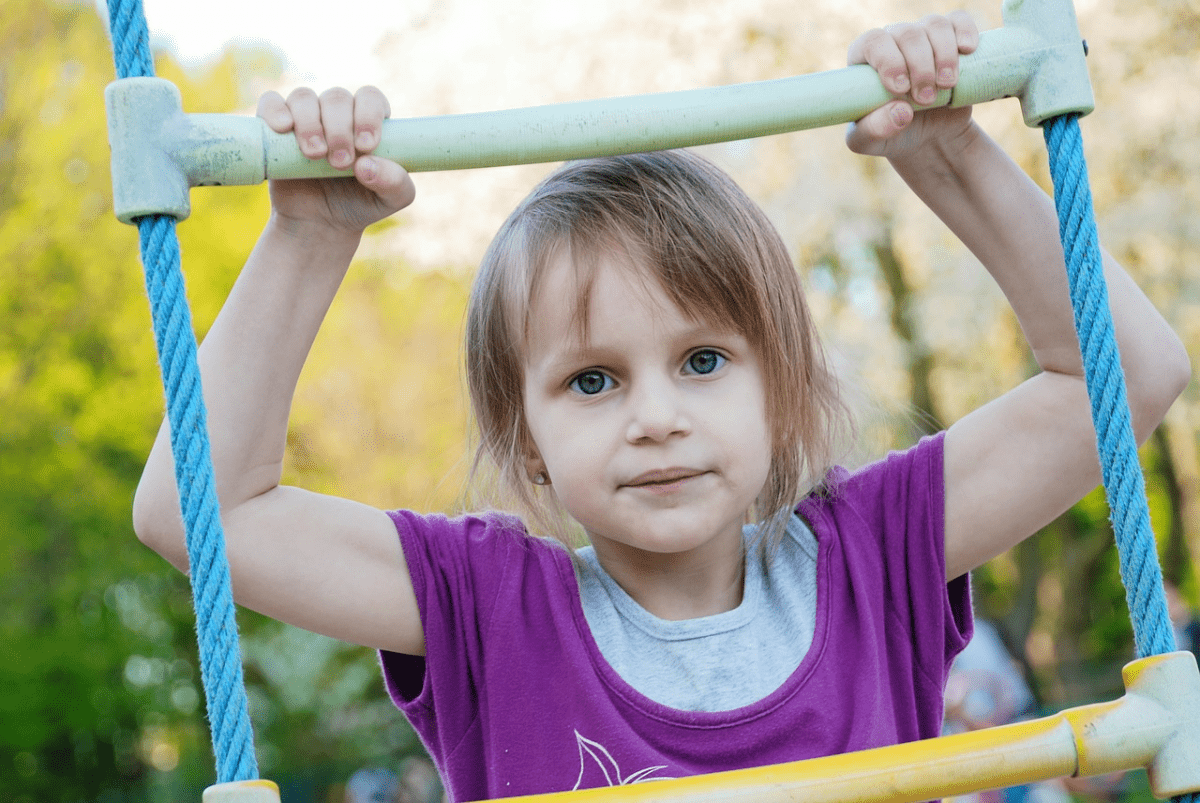 child playing alone at recess