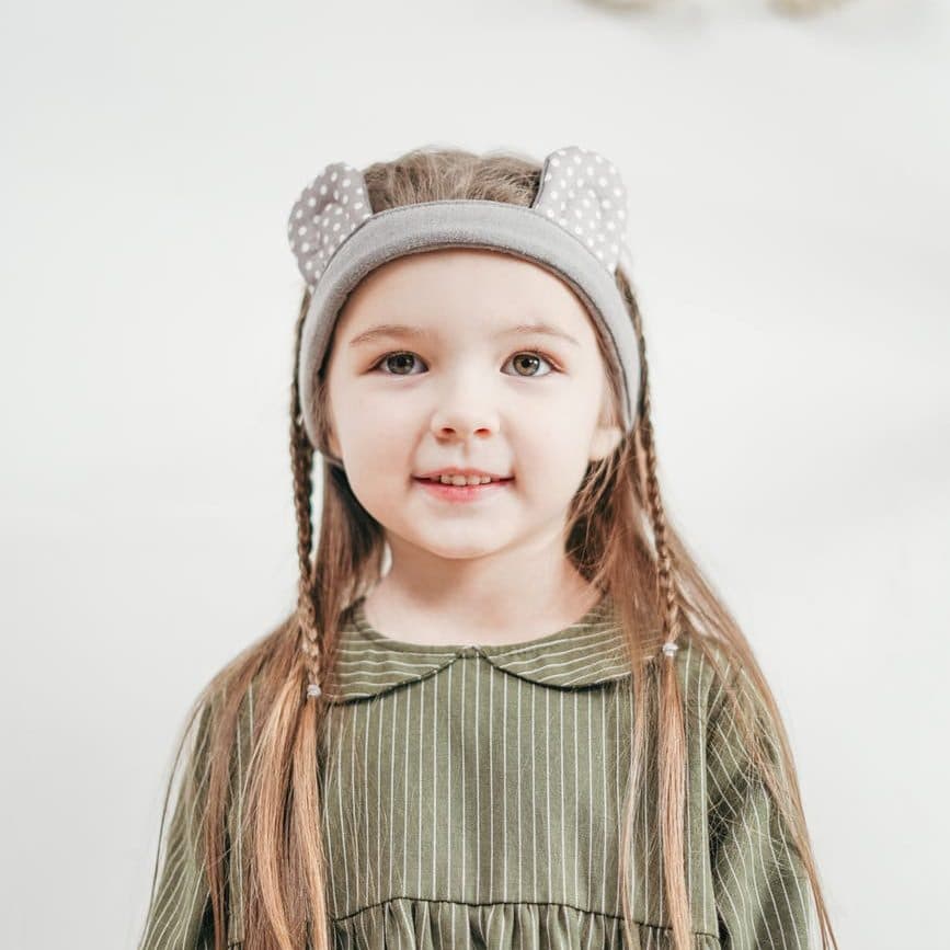 photo of a girl in a white background