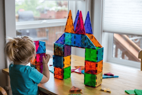 magnetic tiles teaching tool