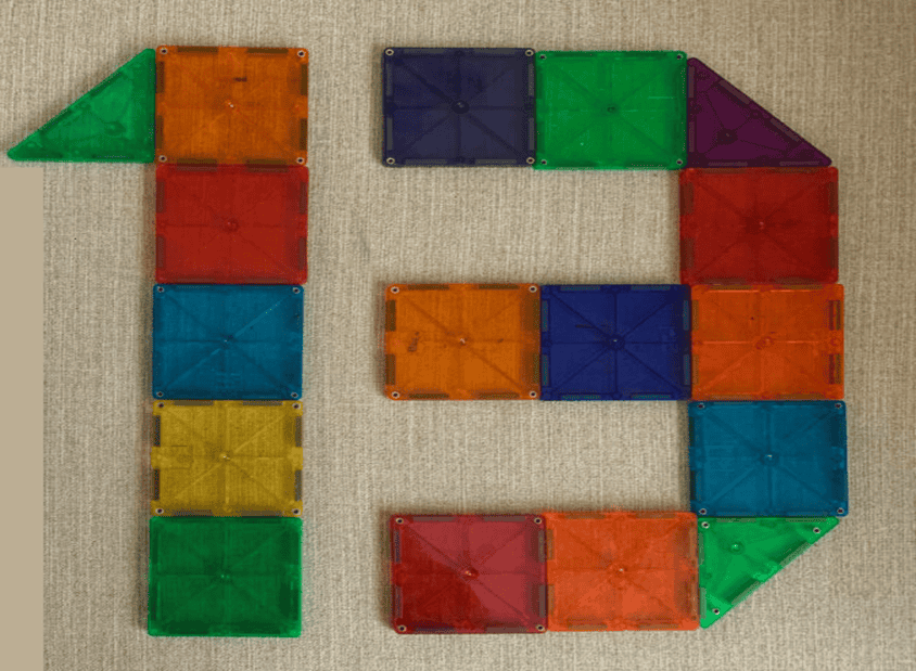magnetic tiles teaching tool