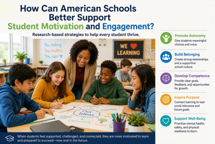 Student motivation and engagement strategies in American schools